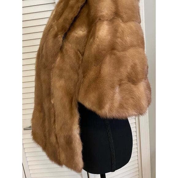 MCM Fur Mink stole‎ cape shrug Vintage Authentic Soft Blonde Mink Hollywood Glam - Picture 5 of 10